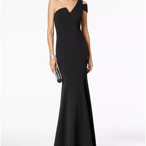 Betsy & Adam One-Shoulder A-Line Gown